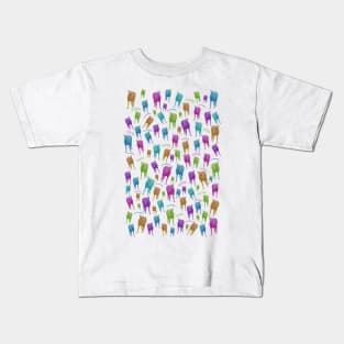 Funny horses pattern with laughing ponies Kids T-Shirt